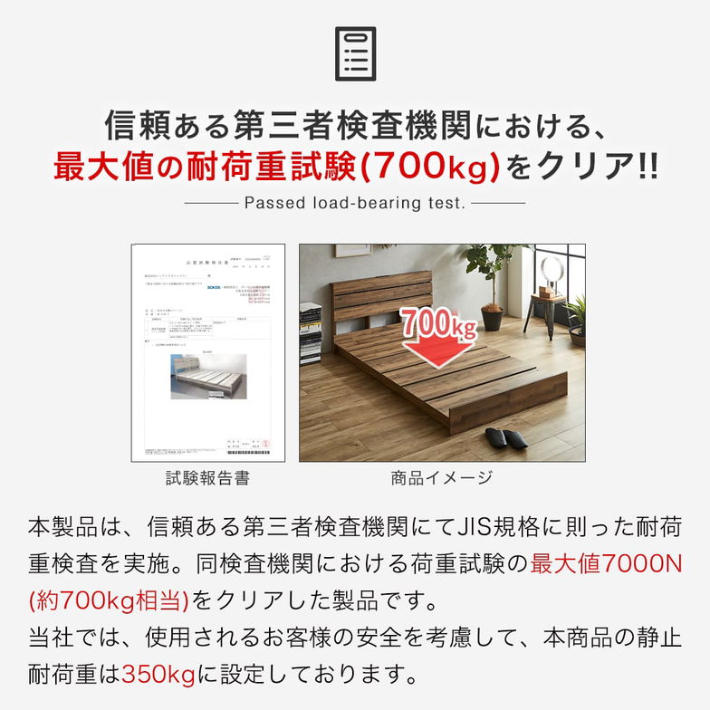 【ポイント10倍】アーデン ステージベッド ローベッド すのこベッド ダブル 厚さ20cmポケットコイルマットレス付き 木製 棚付き コンセント 耐荷重700kgクリア 頑丈 新商品