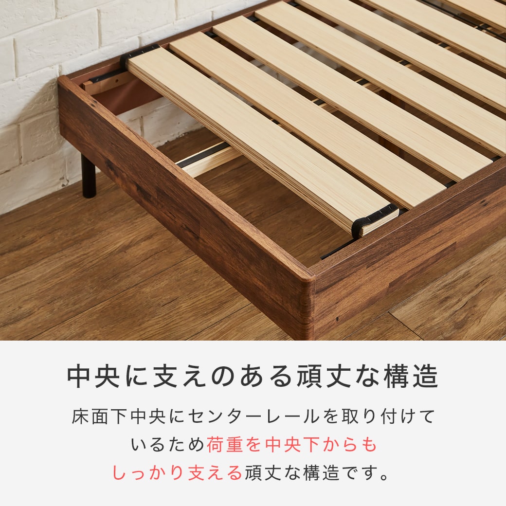 デスク付きベッド すのこベッド 棚付きベッド コンセント付き USB-A&C