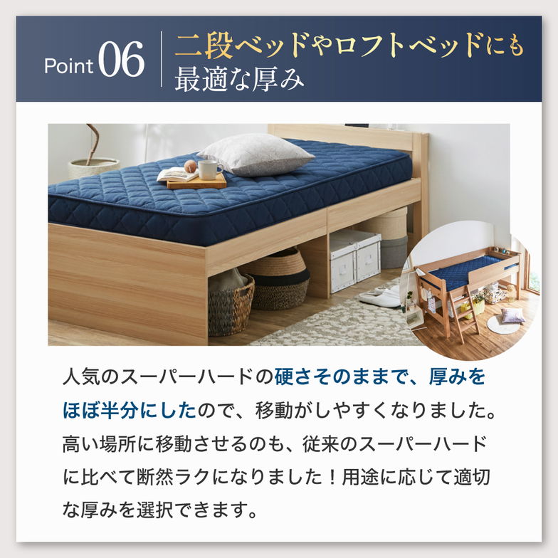 ネルコ ポケットコイルマットレス ネルコンシェルジュ 薄型ハードマットレス 11cm厚 ベッドマットレス 体圧分散 シングル 硬め