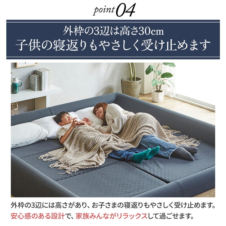 ファミリーマットレス ファミリーベッド マットレス ファミリーサイズ 三つ折りマットレスセット 折りたたみ コンパクト 幅247