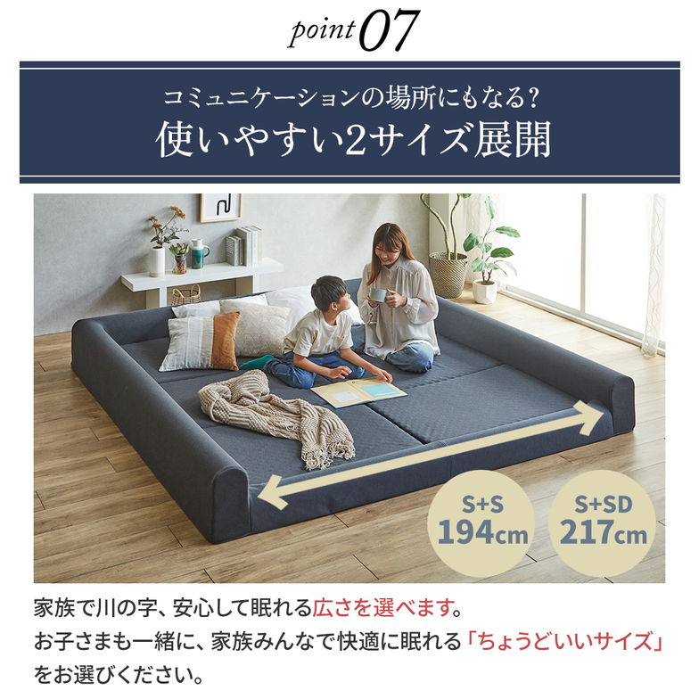 ファミリーマットレス ファミリーベッド マットレス ファミリーサイズ 三つ折りマットレスセット 折りたたみ コンパクト 幅247