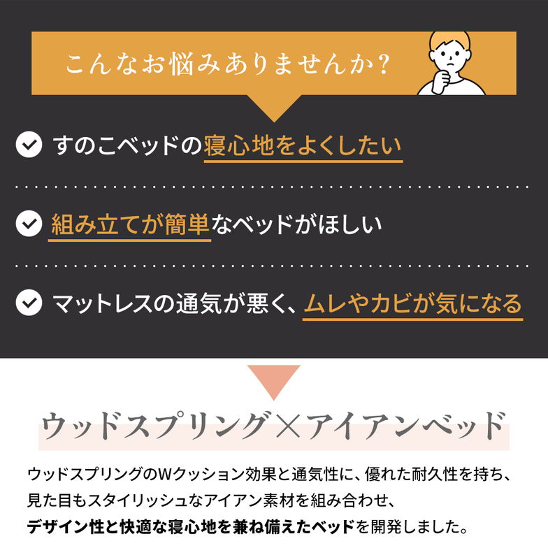 【ポイント10倍】パイプベッド ベッドフレーム すのこベッド ヌービス NUBIS ウッドスプリング アイアンベッド スチールベッド 体圧分散 セミシングル ホワイト ネルコZマットレス付