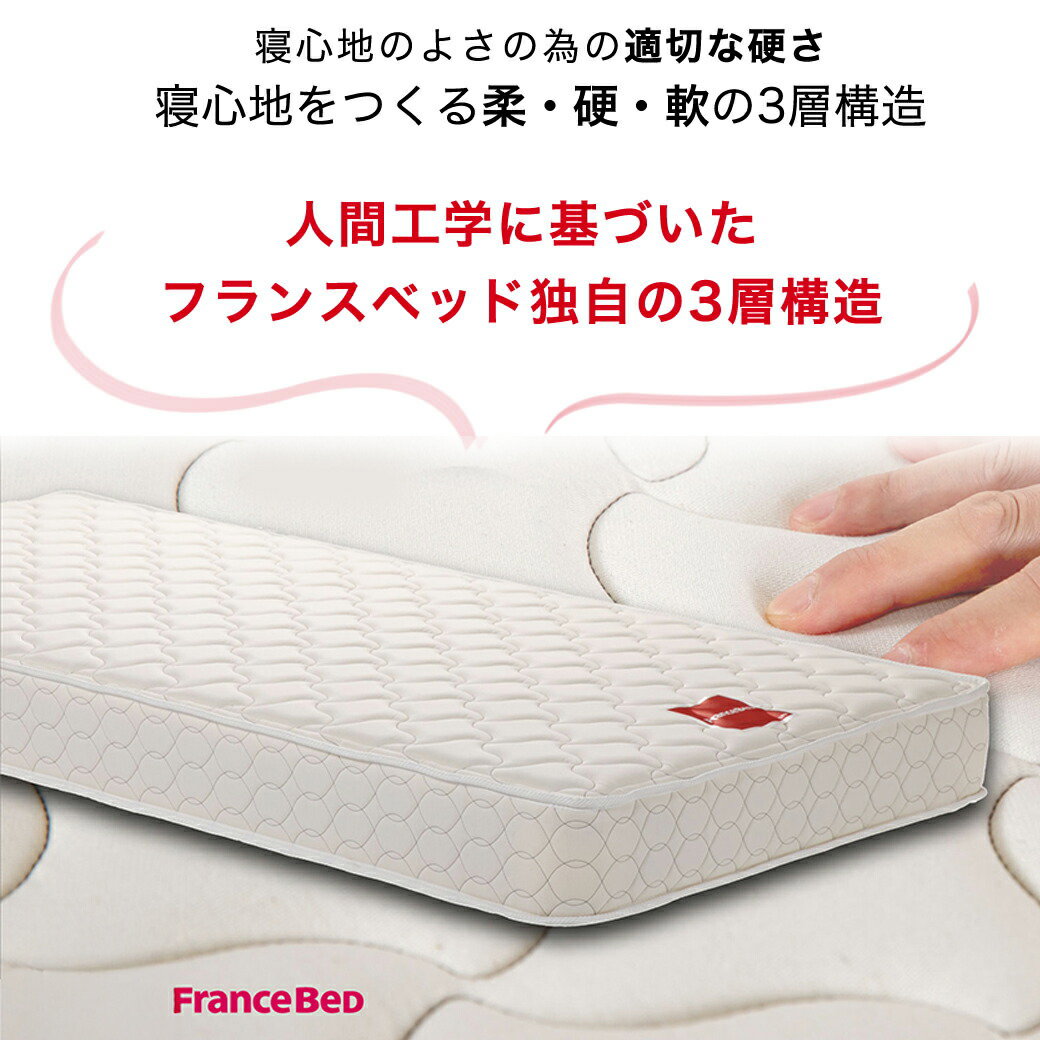 フランスベッド ツインサポートスプリングマットレスのみ ワイドダブル