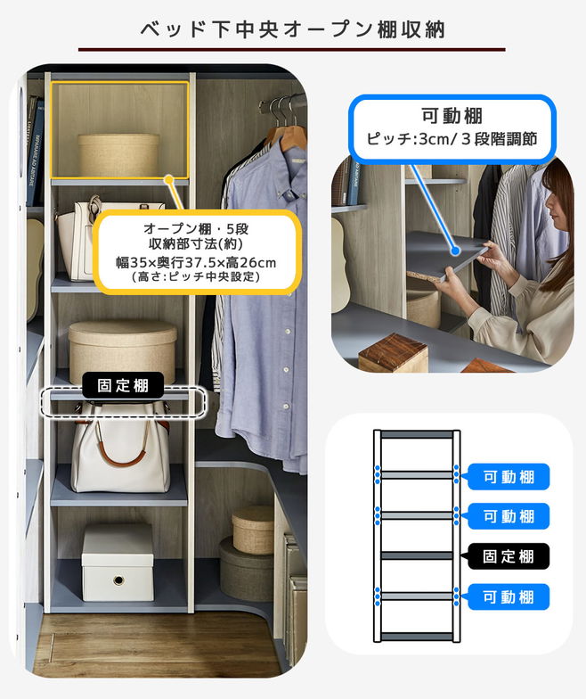 アストロベース システムベッド マットレス付き ロフトベッド 収納付き デスク付き シングル 木製 ハンガー シェルフ L型デスク 【大型家具配送】