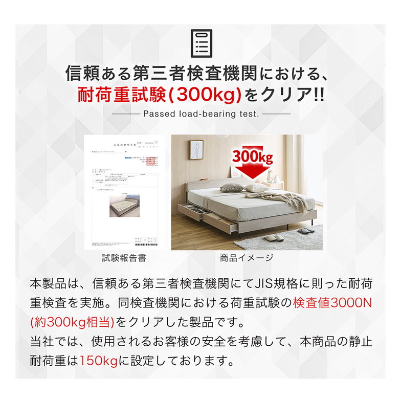 収納付きベッド 脚付きベッド 引き出し アリオス ARIOS ロータイプ USB・コンセント フレーム 半完成品 引出付きベッド ダブル 25cm厚 高密度ポケット