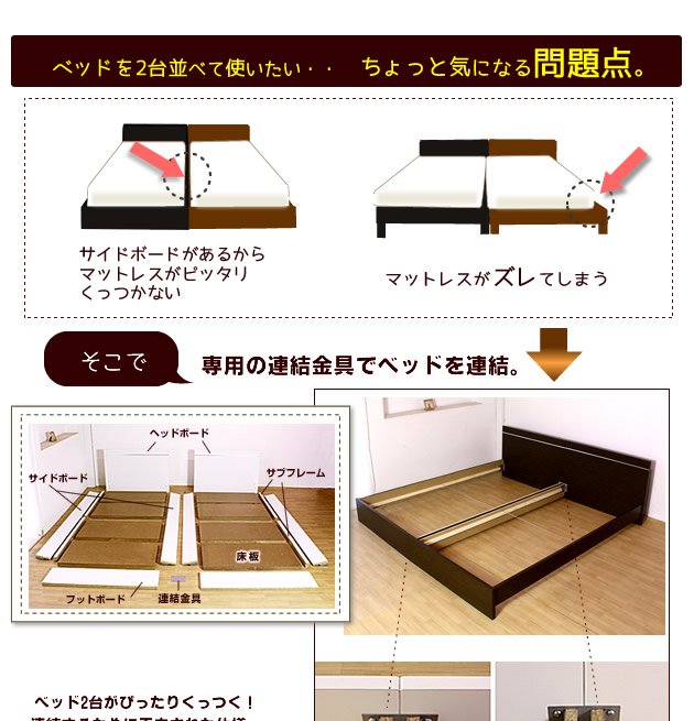 デザインフロアベッド キング(SS+SS) 2つ折ボンネルコイル付 13 デザインフロアベッド キング(SS+SS) 2つ折ボンネルコイル付 13
