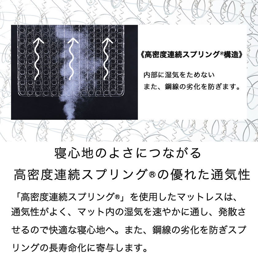 フランスベッド マットレス セミダブル 超硬い 高密度スプリング