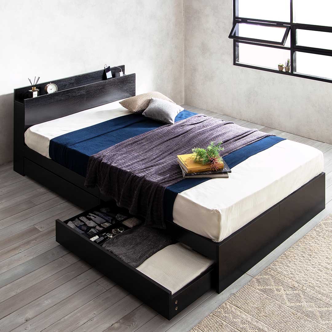 多機能で便利に使える収納付きベッド「ZESTO」